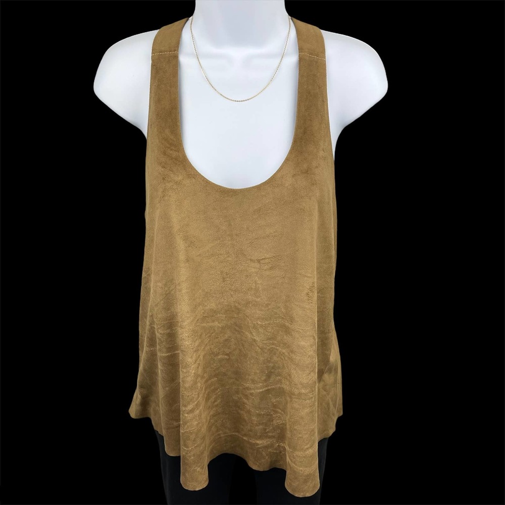 Zara Tan Suede Tank Top